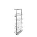 Rev-A-Shelf Rev-A-Shelf - Tall One-Tier Pull Out Pantry Cabinet Organizer with 5 Adjustable Baskets and Soft-Close Slides 5758-14-CR-1